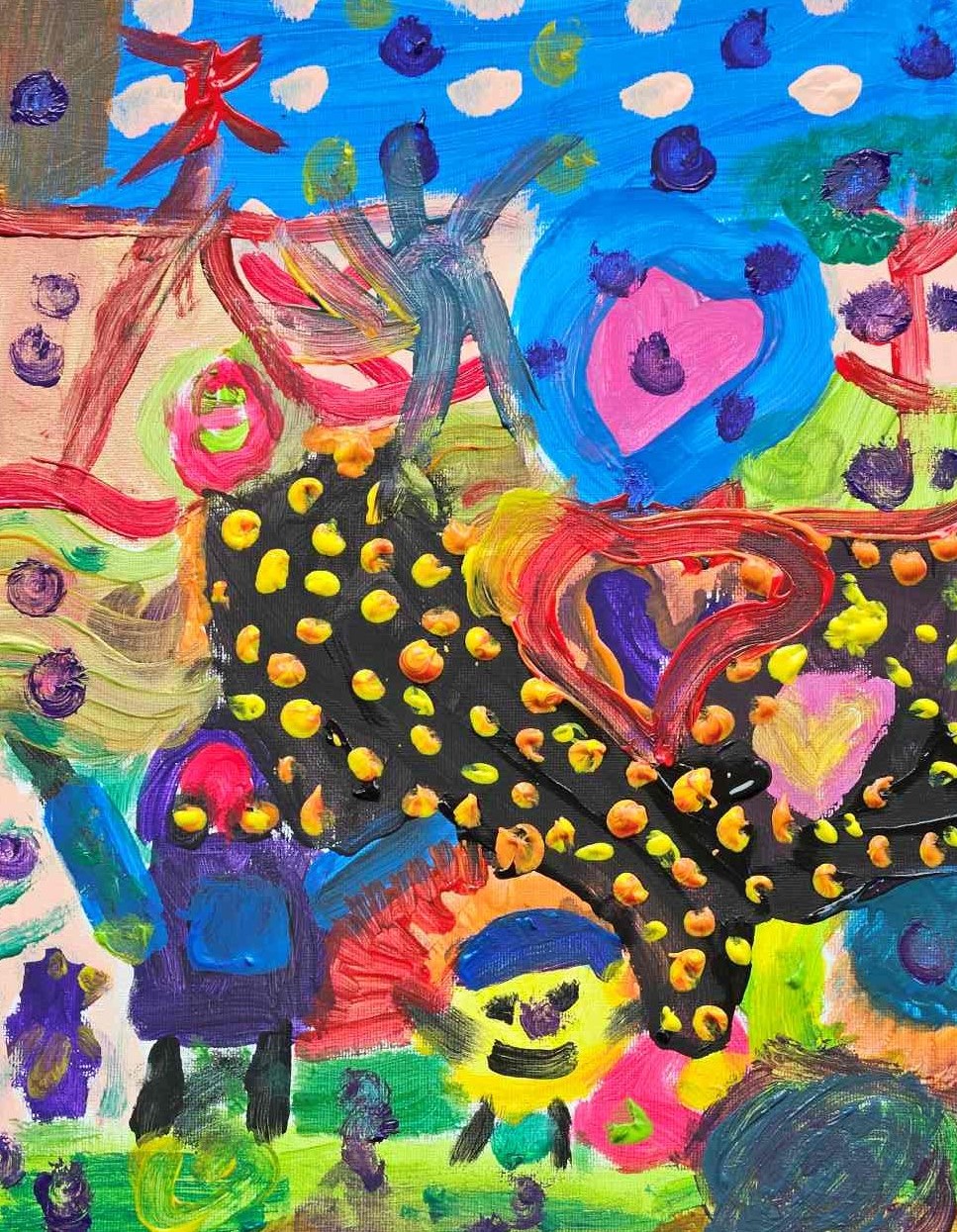 Farbkreis mit Gesicht Gemeinschaftsbild