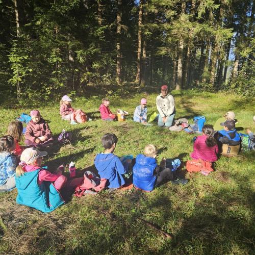 Wandertag gemeinsame Rast